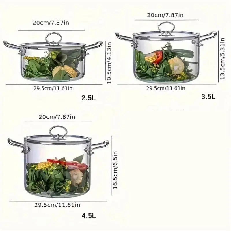 Stainless Steel Handle Cookware, Cooking Pot for Home Kitchen