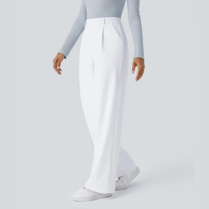 High-Waist Straight-Leg Work Pants Set