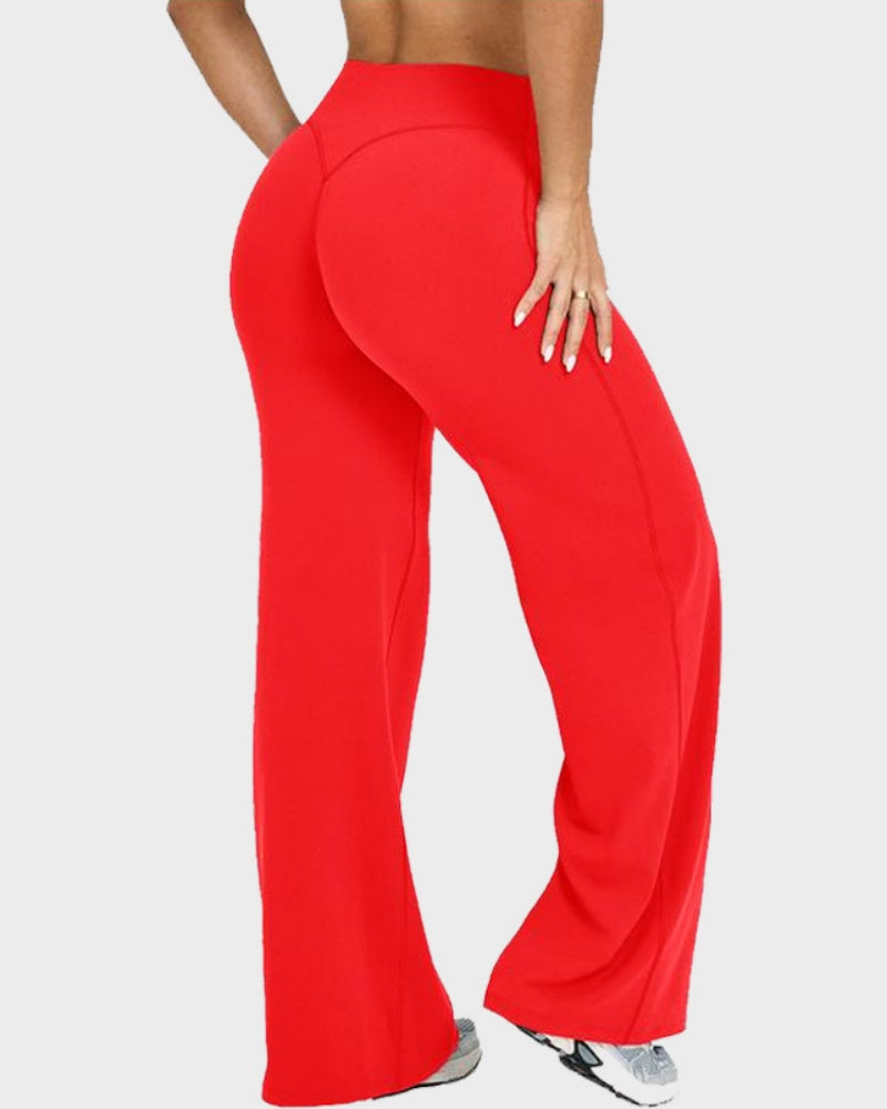 High-Waisted Elastic Wide-Leg Lounge Yoga Pants