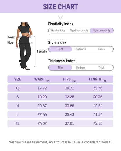 High-Waisted Elastic Wide-Leg Lounge Yoga Pants
