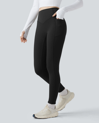 Thermal Tummy Control Yoga Leggings with Pockets