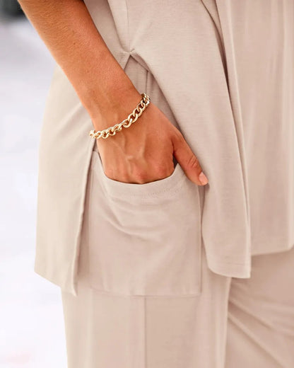 Casual Loose 2-Piece Top & Pants Set