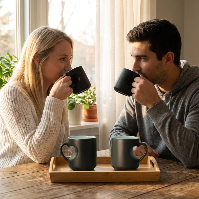 ❤️Heart-shaped Color-changing Ceramic Mug