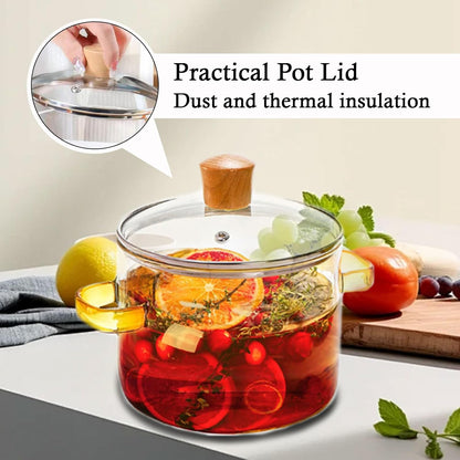 Clear Glass Simmer Pot with Lid