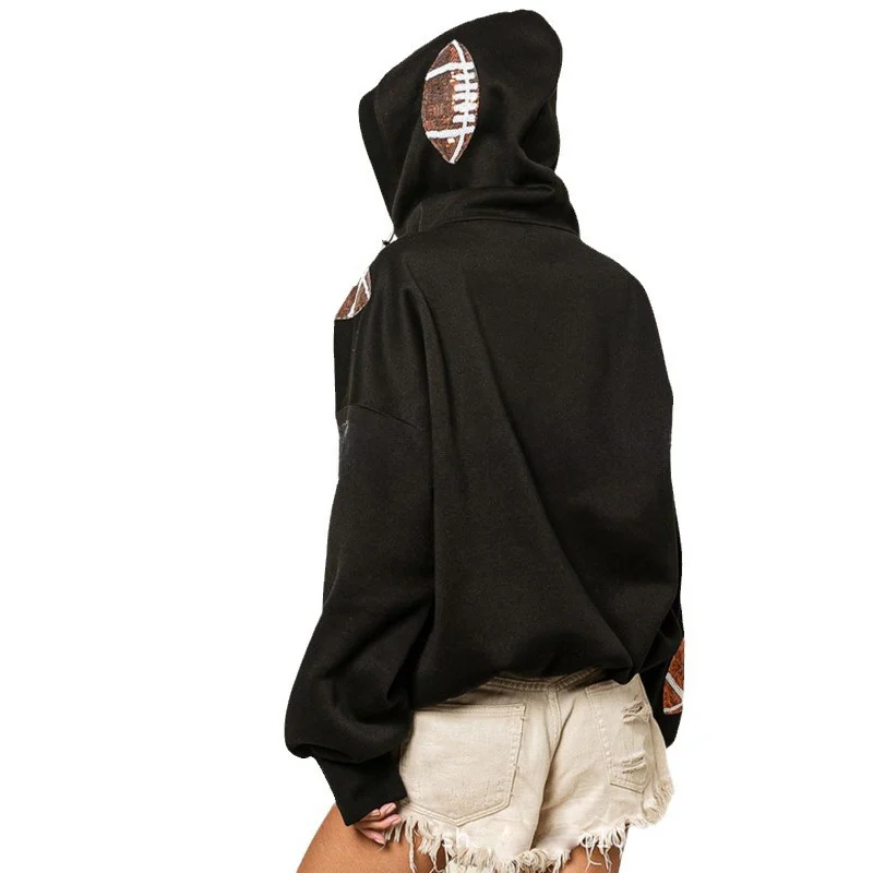 ‘Glam Kickoff’ Long Sleeve Zip Hoodie