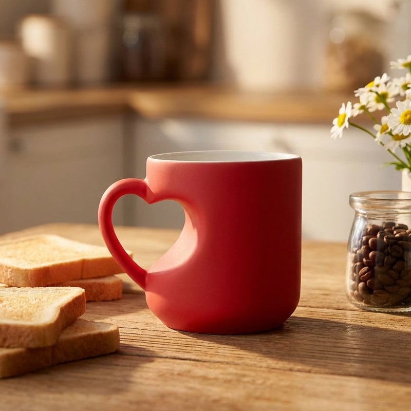 ❤️Heart-shaped Color-changing Ceramic Mug