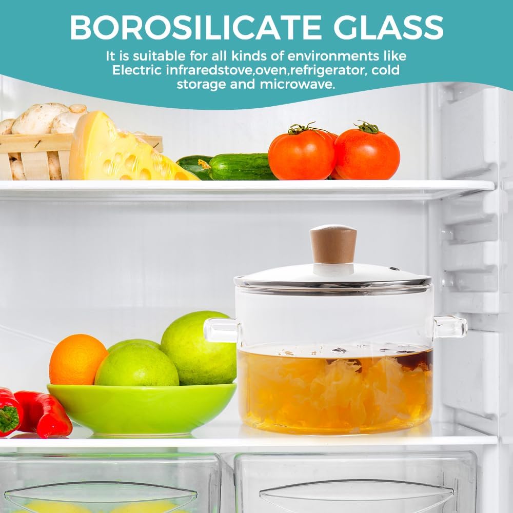 Clear Glass Simmer Pot with Lid