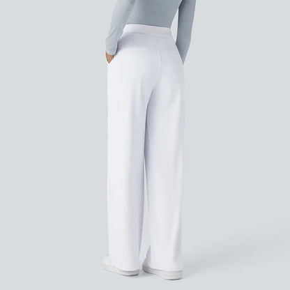 High-Waist Straight-Leg Work Pants Set