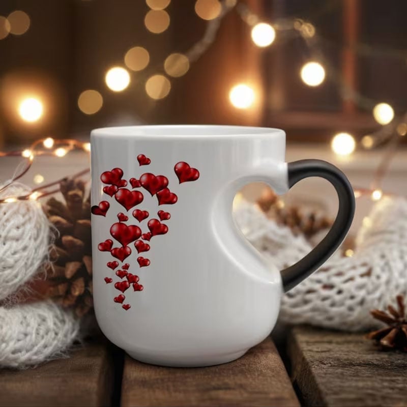 ❤️Heart-shaped Color-changing Ceramic Mug