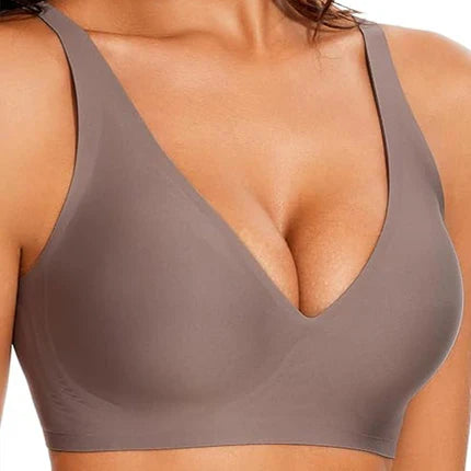 Seamless Deep V Push-Up Wireless Bra