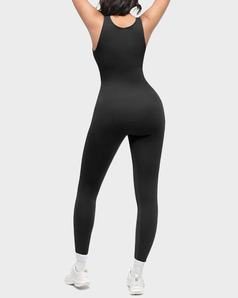 Deep V Tummy Control Sculpting Jumpsuit