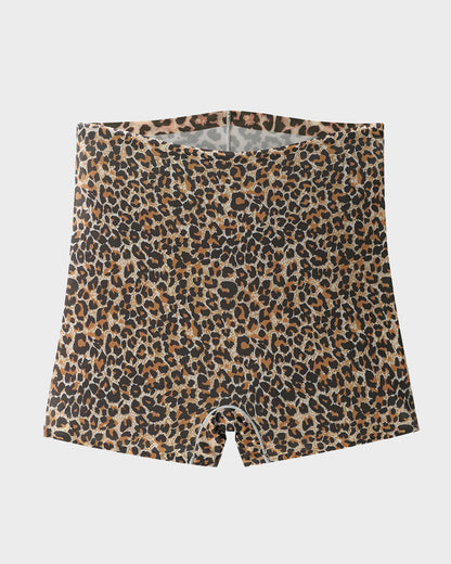 Mid-Rise Ice Silk Leopard Panties (6 Pack)