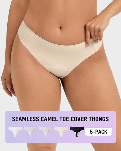 Seamless Invisible Comfort Thongs (5 Pack)