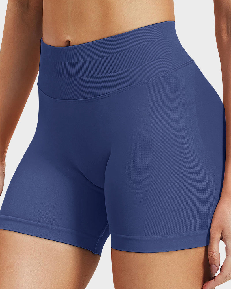 Sculpting High-Waist Seamless Shorts with Scrunch Butt Lift