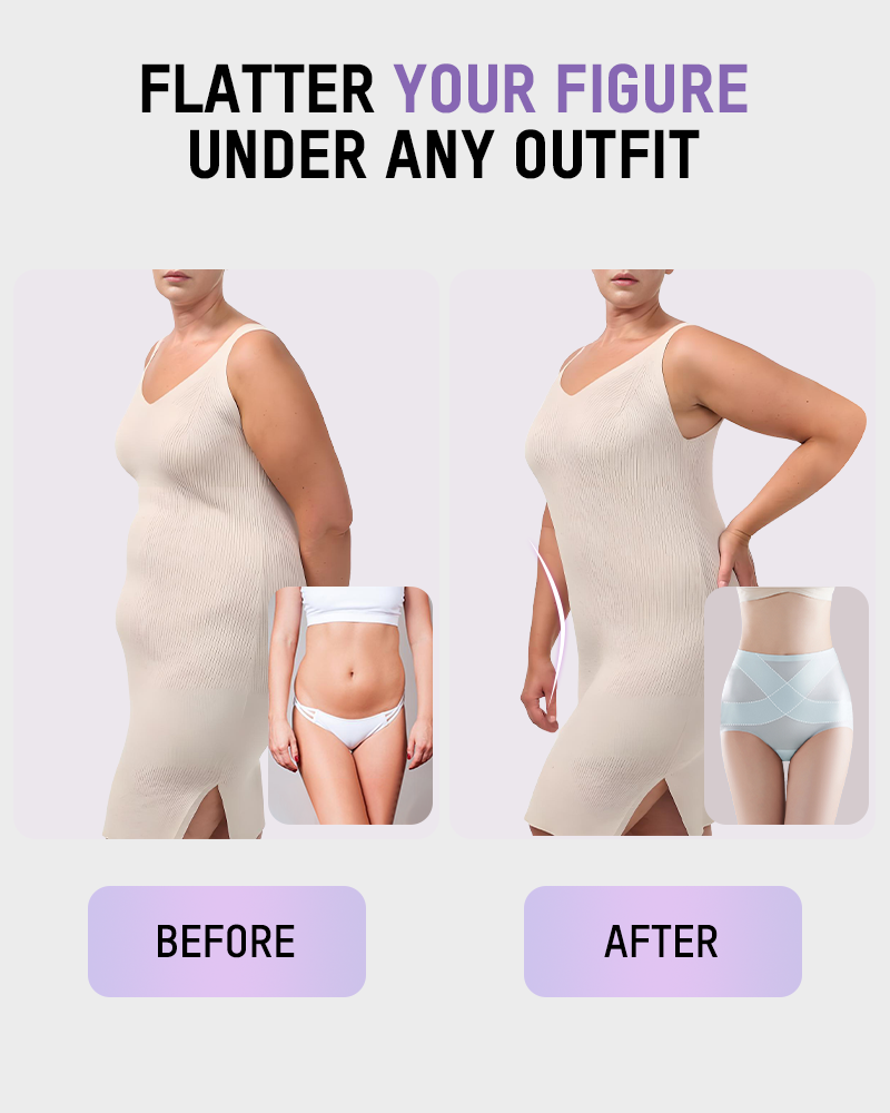 Seamless Ice-Silk High-Waist Tummy Control Panties (4 Pack)