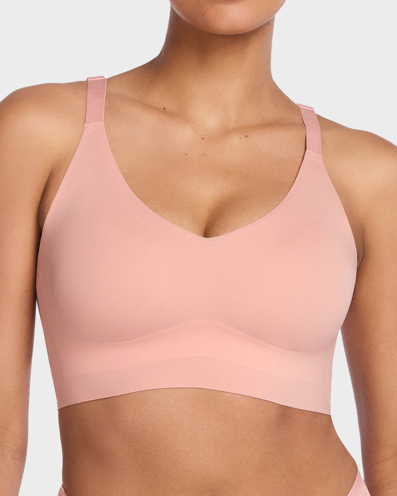 Wireless V-Neck Back & Side Smoothing Bra