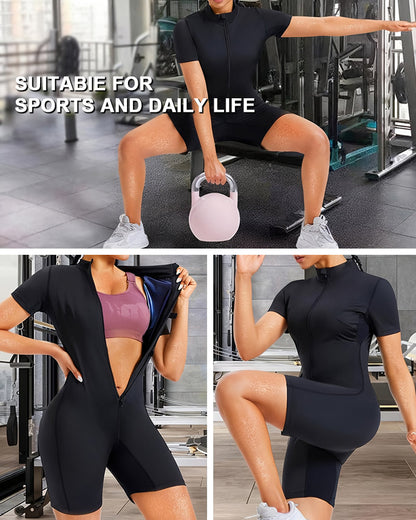 Women's Full Body Sauna Suit for Waist Training and Belly Fat Workouts